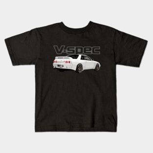 R32 GTR V-SPEC II N1 326 CRYSTAL WHITE ON BRONZE TE's Kids T-Shirt